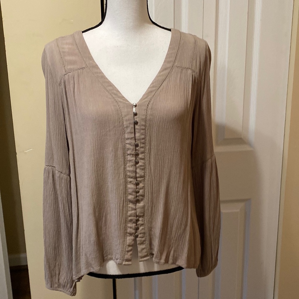 ❤️❤️Black Swan Women Top Size 8 Rayon Taupe - excellent condition!